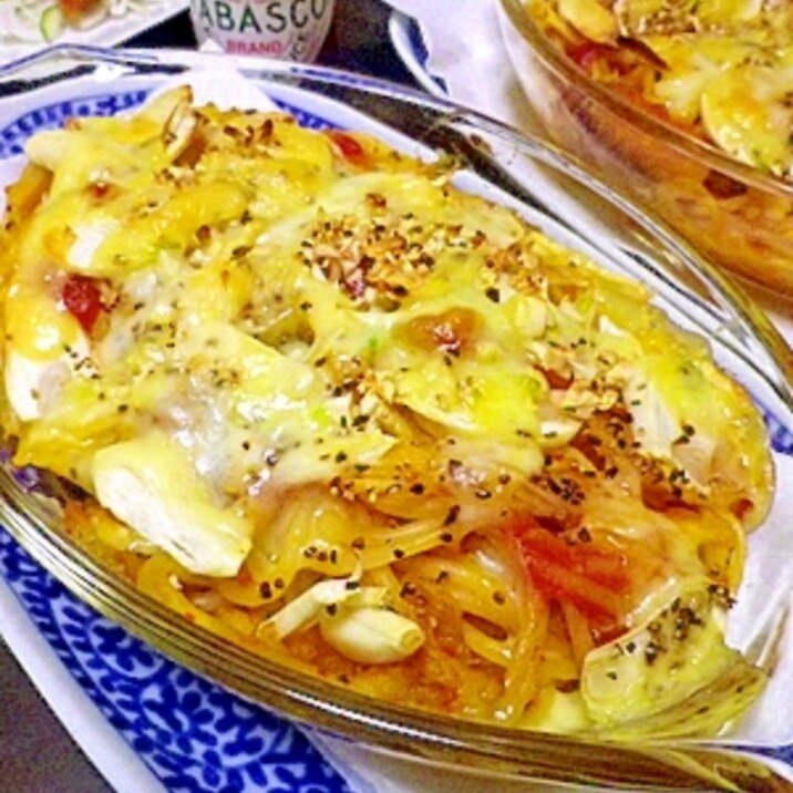 残り物すっきりお鍋さっぱり！おりこうパスタグラタン